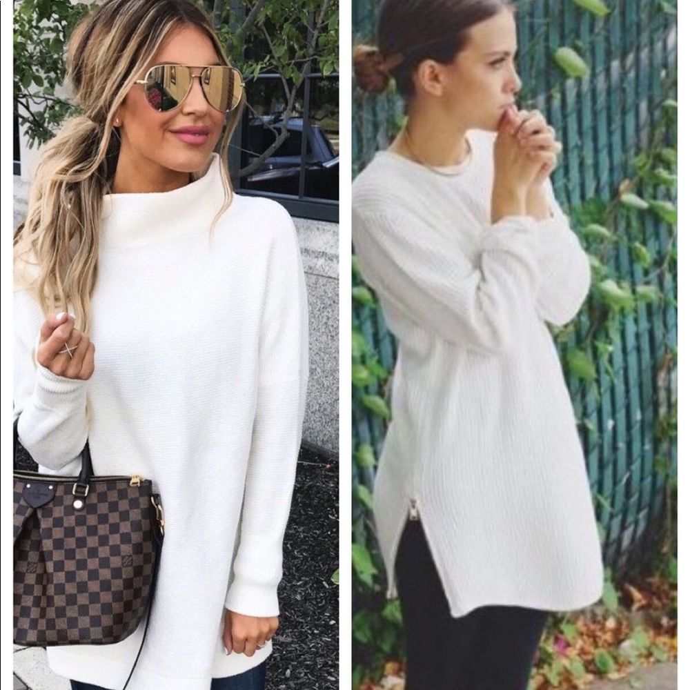 🚫SOLD🚫  Cable Knit Chenille Tunic Sweater Top